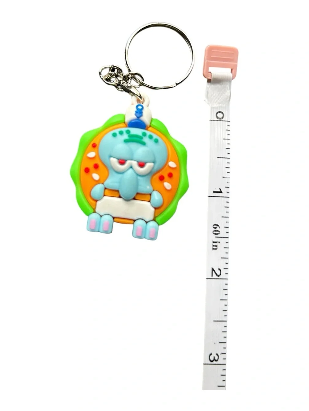 4/$20 SpongeBob SquarePants Squidward Green & Blue Keychain